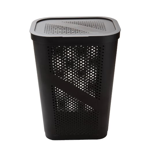 Mind Reader 60L Perforated Plastic Laundry Hamper with Lid